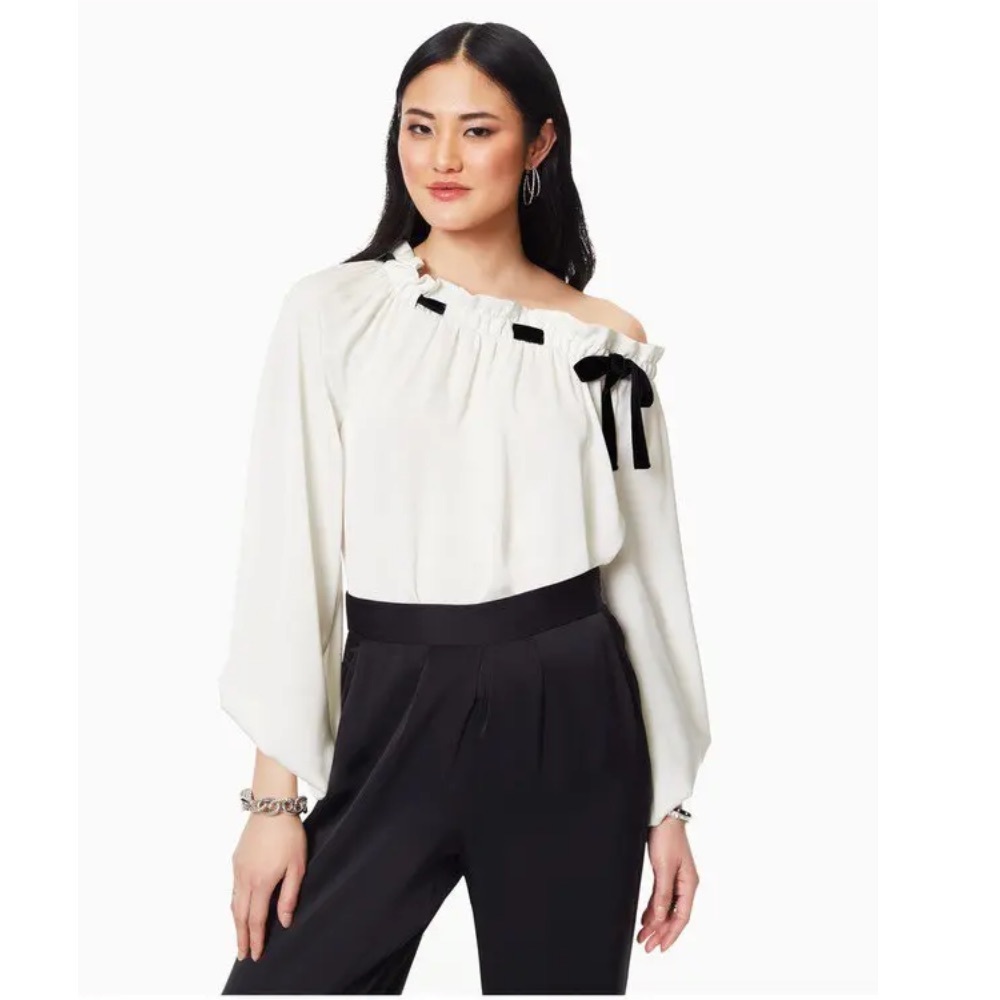 NWT RAMY BROOK WHITE DREW OFF THE SHOULDER TOP SIZE XS